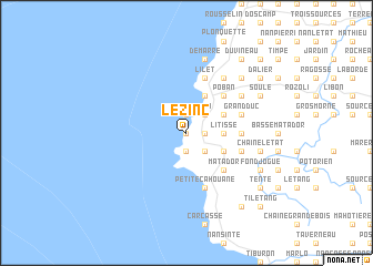 map of Lezinc