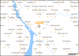 map of Lèzin