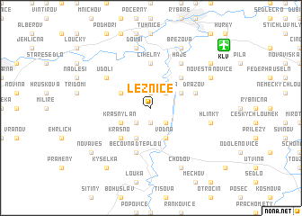 map of Ležnice