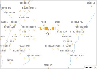 map of Lhallat