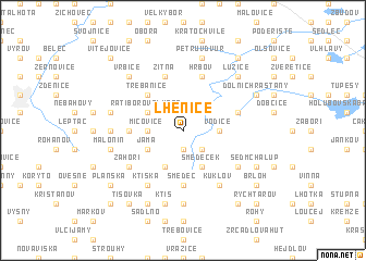 map of Lhenice