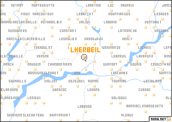 map of LʼHerbeil