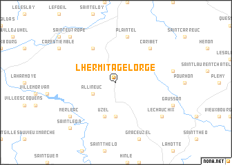 map of LʼHermitage-Lorge