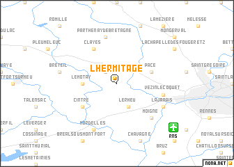 map of LʼHermitage