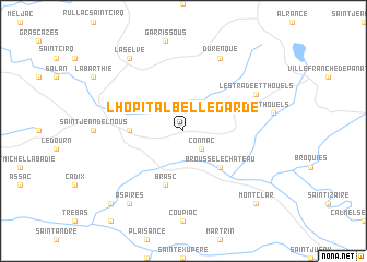 map of LʼHôpital-Bellegarde