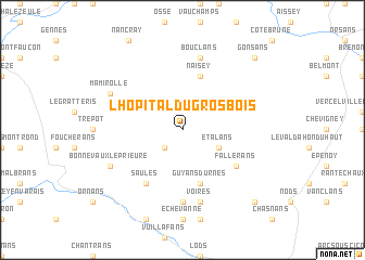 map of LʼHôpital-du-Grosbois