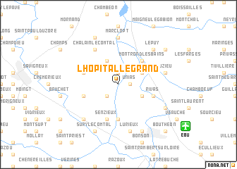 map of LʼHôpital-le-Grand