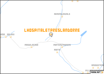 map of LʼHospitalet-près-lʼAndorre