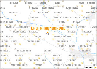 map of Lhota nad Moravou