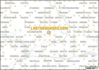 map of Lhota pod Hořičkami