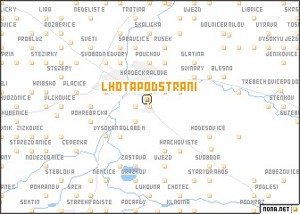 map of Lhota pod Strání
