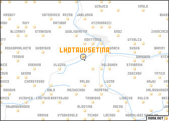 map of Lhota u Vsetína