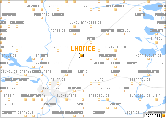 map of Lhotice