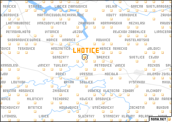 map of Lhotice