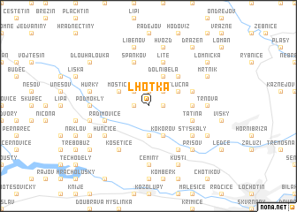 map of Lhotka