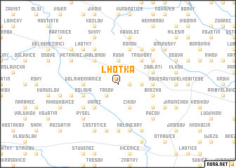 map of Lhotka