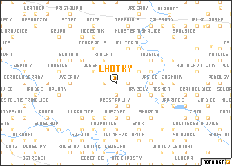 map of Lhotky