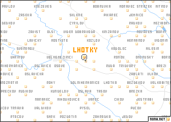 map of Lhotky