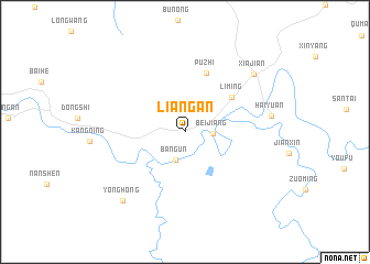 map of Liang\