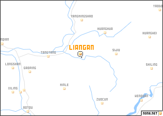 map of Liang\