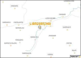 map of Liangsanzhai