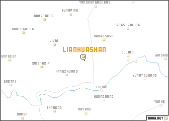 map of Lianhuashan