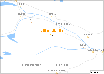 map of Liastølane