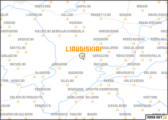 map of Liaudiškiai