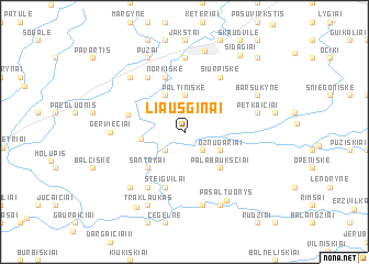 map of Liausginai