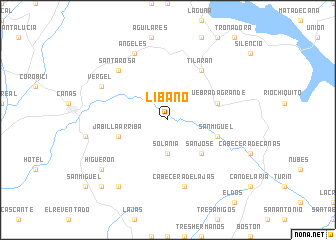 map of Líbano