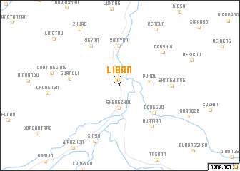 map of Liban