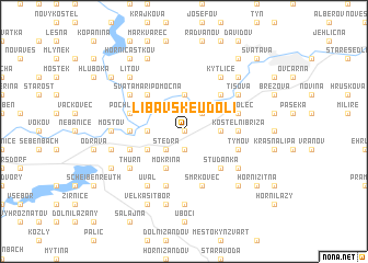 map of Libavské Údolí