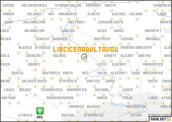 map of Libčice nad Vltavou
