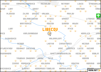 map of Libečov