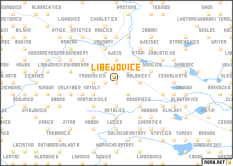 map of Libějovice