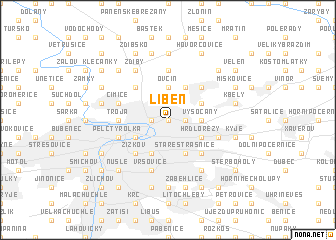 map of Libeň