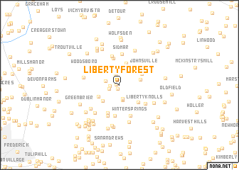 map of Liberty Forest