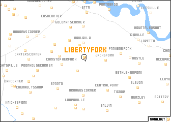 map of Liberty Fork