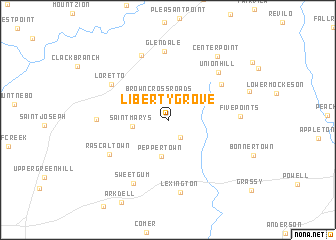 map of Liberty Grove