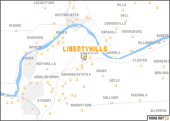 map of Liberty Hills