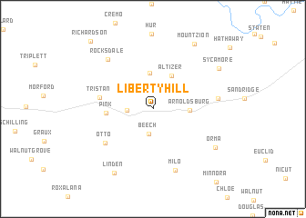 map of Liberty Hill