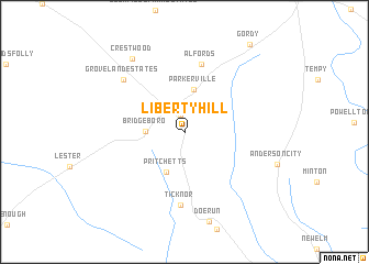 map of Liberty Hill