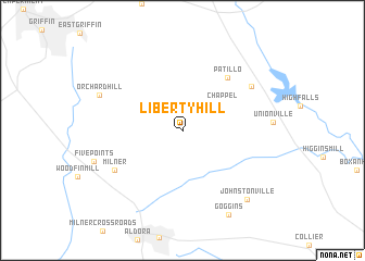 map of Liberty Hill