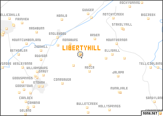 map of Liberty Hill