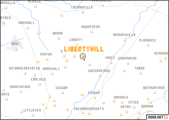 map of Liberty Hill