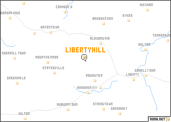 map of Liberty Hill