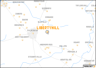 map of Liberty Hill