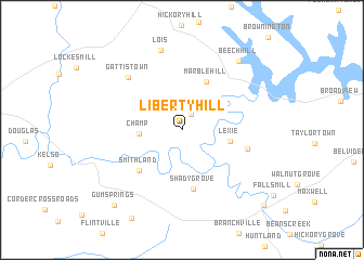 map of Liberty Hill