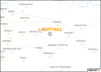 map of Liberty Hill