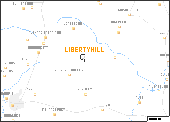 map of Liberty Hill